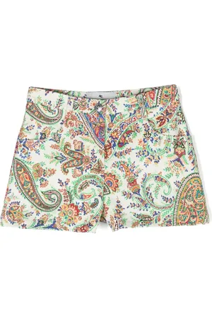 Etro Shorts i twill med paisleytryk