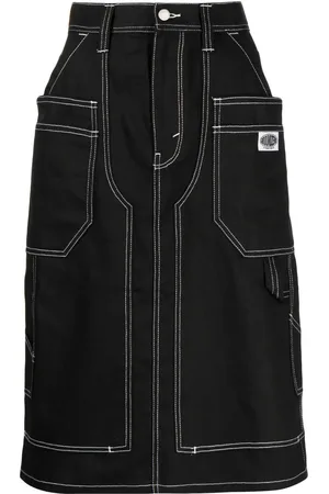 Ground Zero Midi denimnederdel med paneler