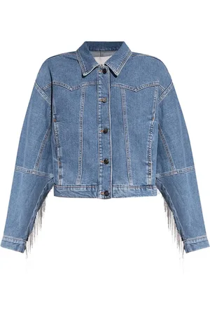 Munthe Denimjakke med krystalfrynser