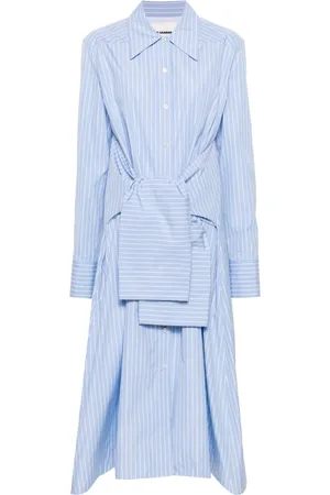 Jil Sander Mellemlang stribet kjole