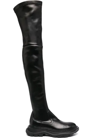 Alexander McQueen Lange læderstøvler