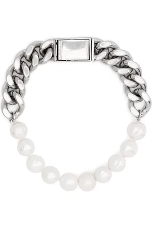 Jil Sander Armbånd med perledetalje og panserkæde