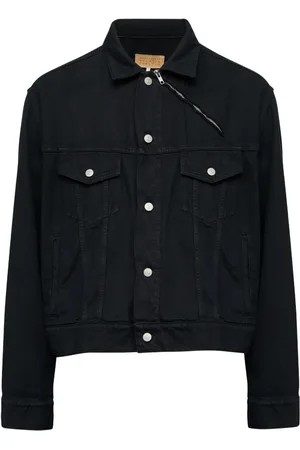 Maison Margiela Denimjakke med lynlåsdetalje og knapper