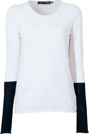 Proenza Schouler Lewis sweater i silke og bomuld med fjervægt