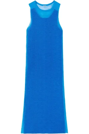 Jil Sander Lang halvgennemsigtig strikkjole