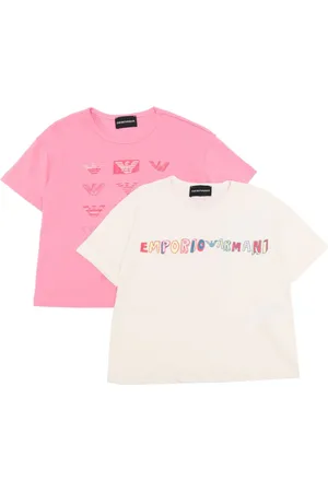 Emporio Armani T-shirt med logotryk, 2-pak
