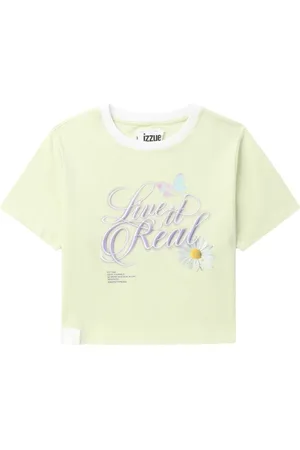 Izzue T-shirt med citat-tryk