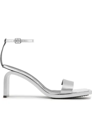Courrèges Stream Mirror 70mm sandaler i læder