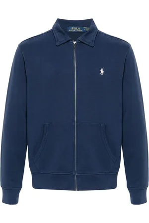 Ralph Lauren Sweatshirt med spread-krave og lynlås