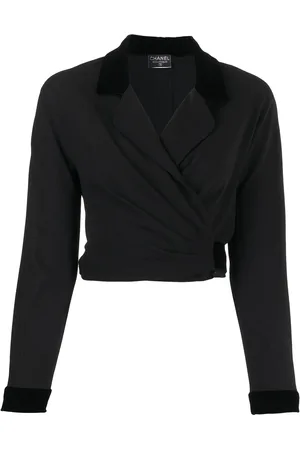 CHANEL 1992 cropped slå om-blazer
