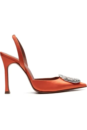 Amina Muaddi Camelia 90mm pumps i satin