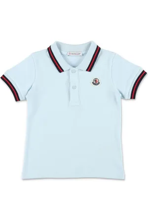 Moncler Polotrøje i piqué med stribet kant