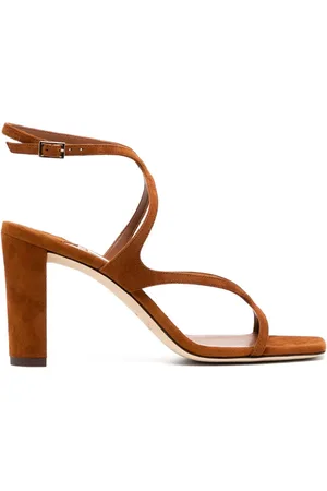 Jimmy Choo Azie 80mm sandaler i ruskind