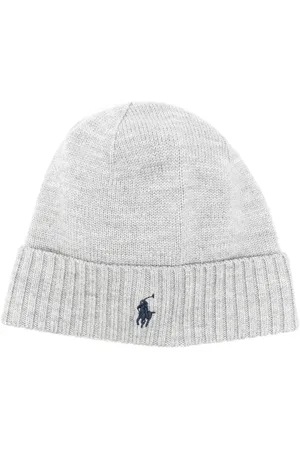 Ralph Lauren Strikket hue med logobroderi