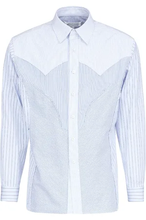 Maison Margiela Skjorte med striber og paneler