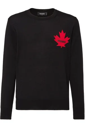 Dsquared2 Uldtrøje med intarsia-logo