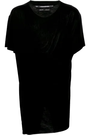 JULIUS Draperet T-shirt med rund hals