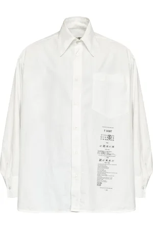 Maison Margiela Spliced Numbers skjorte i poplin