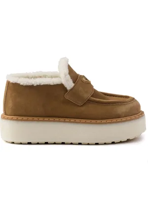 Prada Loafers i ruskind