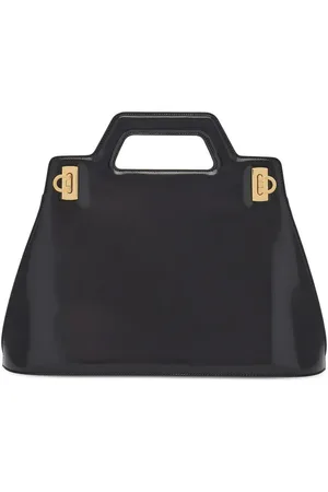 Salvatore Ferragamo Lædertote med tophåndtag