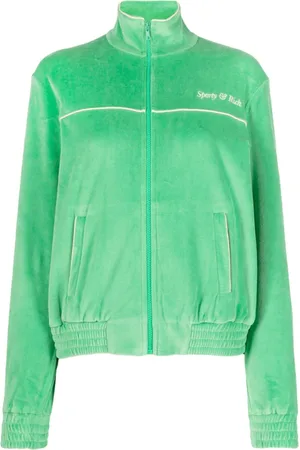 Sporty & Rich Jakke i frotté-finish med broderet logo