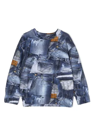 Chiara Ferragni Denimtrøje med grafisk tryk