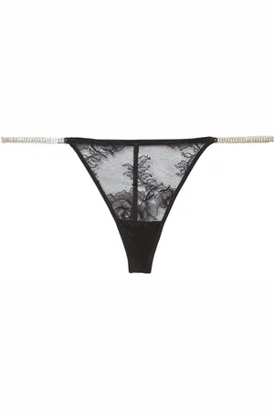 FLEUR DU MAL Blonde-G-streng med krystalbuket