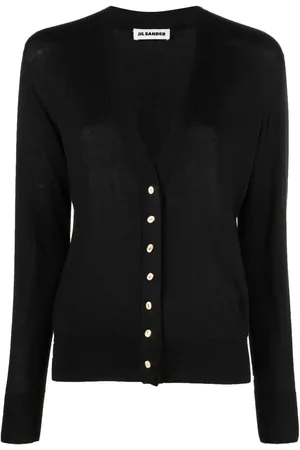 Jil Sander Finstrikket cardigan med V-hals
