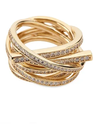 Salvatore Ferragamo Gancini ring med krystaludsmykning