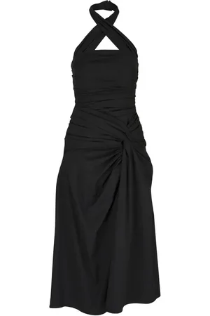 Carolina Herrera Kjole med halterneck og samledetalje