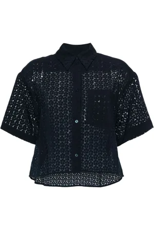 Kenzo Cropped Boke Devore skjorte