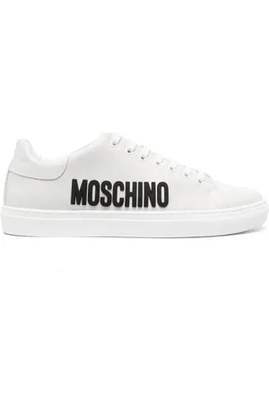 Moschino Sneakers i læder med logoprægning og snøre