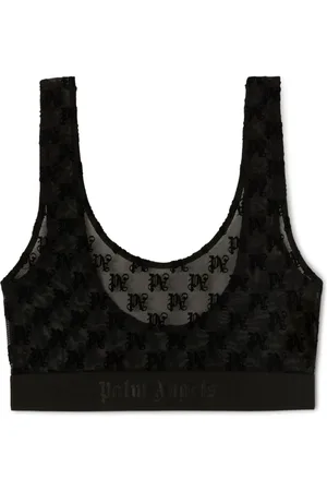 Palm Angels Bh med monogram-mønster og rund halsudskæring