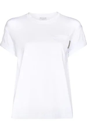 Brunello Cucinelli Monili T-shirt med rund hals