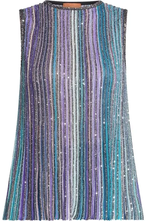 Missoni Plisseret top med pailletter