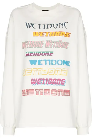 We11 Done Sweatshirt med rund hals og logotryk