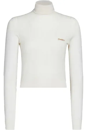 Marni Ribbet trøje med broderet logo
