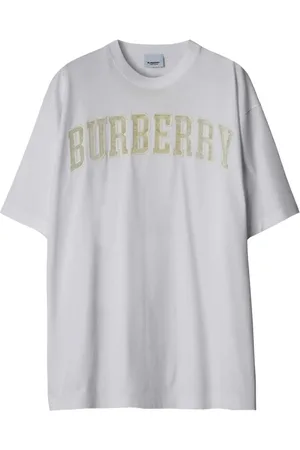 Burberry T-shirt med logodetalje og blonde