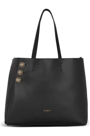 Balmain Emblème tote i læder