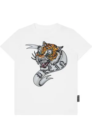 Philipp Plein T-shirt med krystaludsmykning