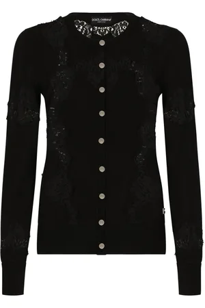 Dolce & Gabbana Cardigan med blondepaneler