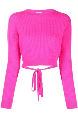 Patou Cropped kabelstrikket trøje