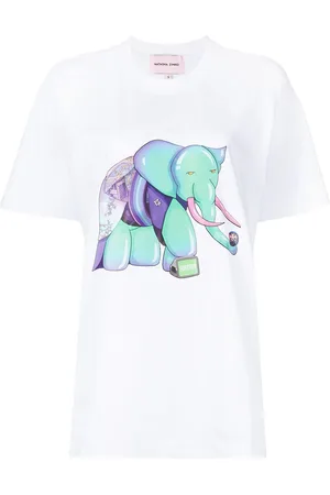 Natasha Zinko Visionz T-shirt med elefanttryk