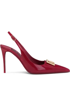 Dolce & Gabbana Slingback-pumps med logoplade og hæl