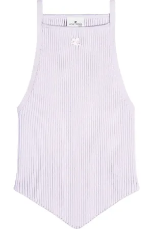 Courrèges Ribstrikket Pointy tanktop