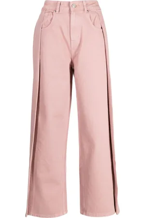 B+AB Jeans med brede ben og overlappende panel