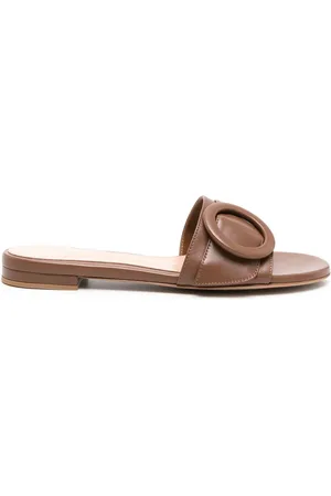 Gianvito Rossi Sandaler i læder med spændedetalje