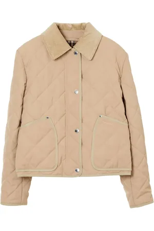 Burberry Quiltet jakke med spids og spids krave