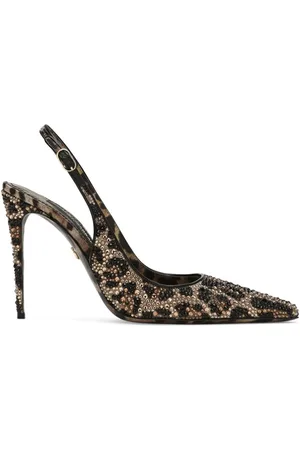 Dolce & Gabbana 105mm pumps i læder med leopardtryk