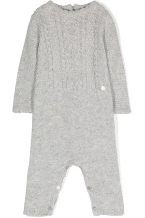 PATACHOU Kabelstrikket babydragt med rund hals
